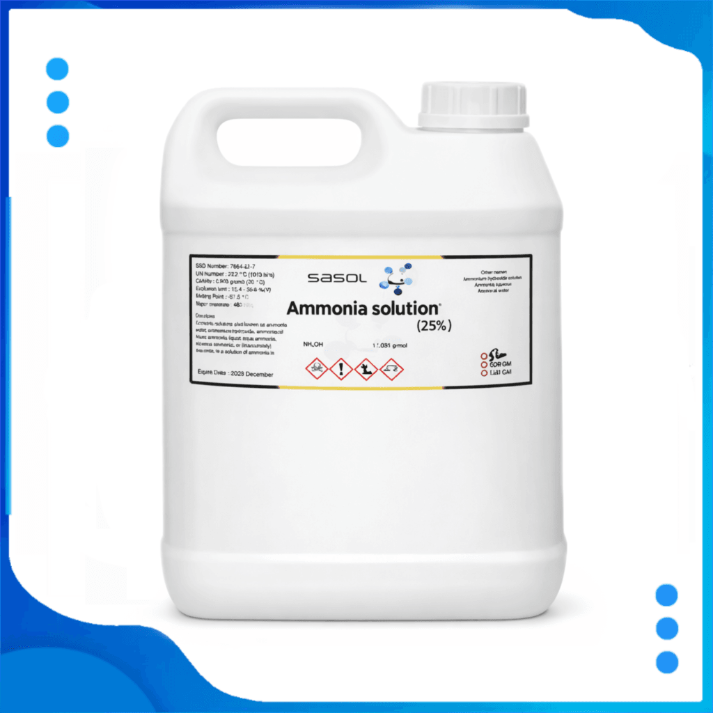 محلول الامونيا 25% ، نشادر ، هيدروكسيد الأمونيوم (NH4OH) ، تسوق اونلاين في اليمن