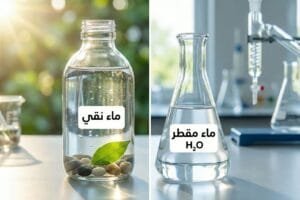 ليس كل الماء واحدًا: الفرق بين أنواع الماء المقطر، المفلتر، والثقيل