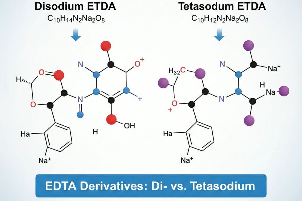 الفرق بين EDTA الثنائي والرباعي