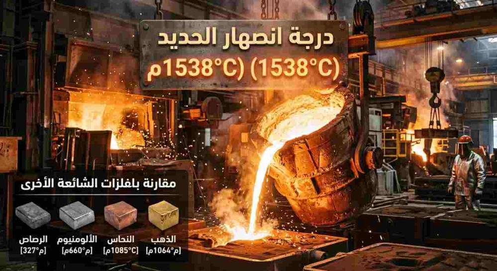 درجة انصهار الحديد