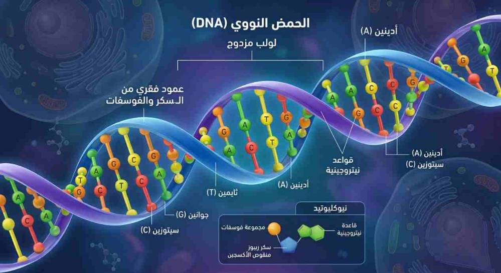 الحمض النووي DNA: تركيبته ووظائفه وكيف يتحكم في حياتك