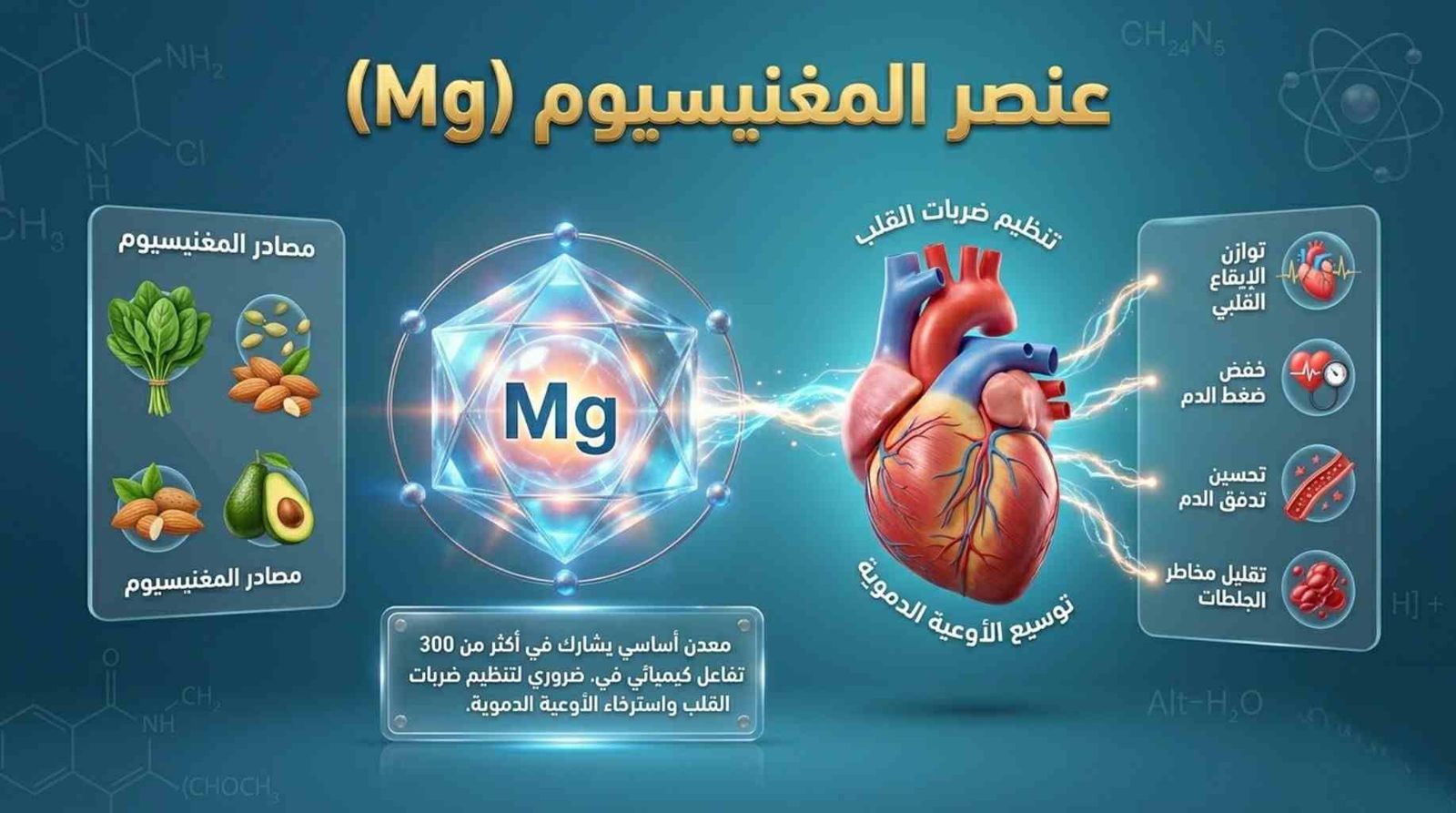 فوائد المغنيسيوم للقلب والأوعية الدموية